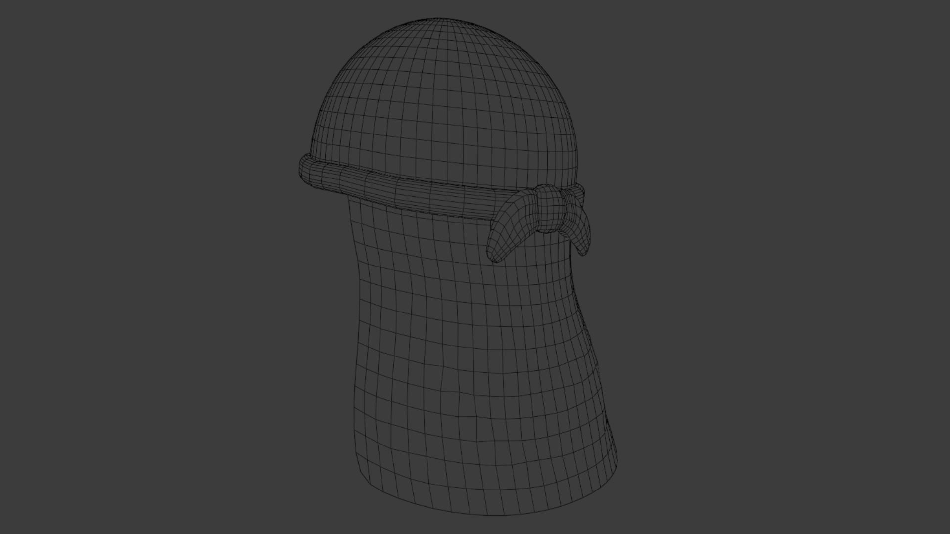 Durag head with scarf Low-poly 3D model_5