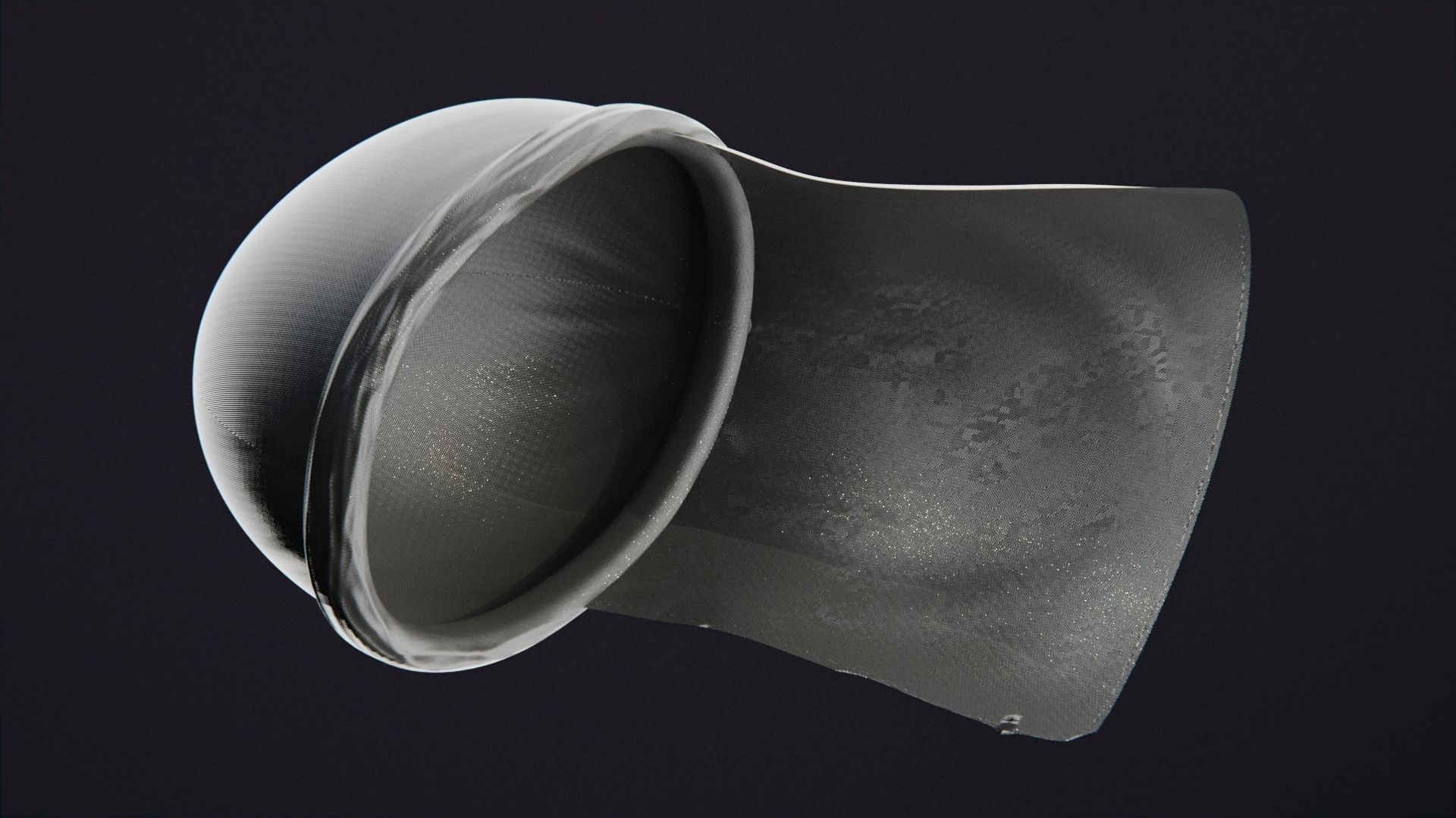 Durag head with scarf Low-poly 3D model_4