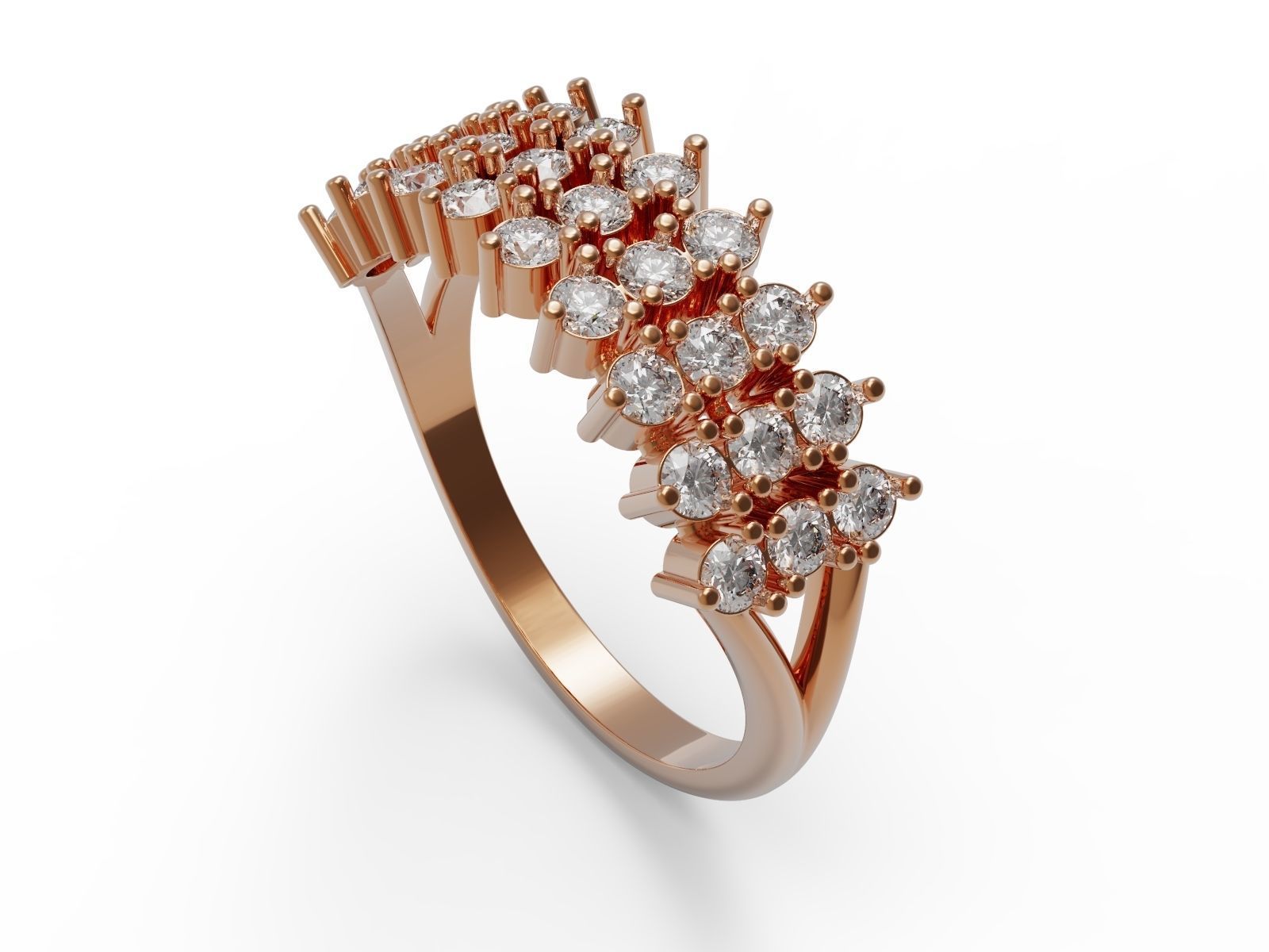 Diamond ring 3D print model_2