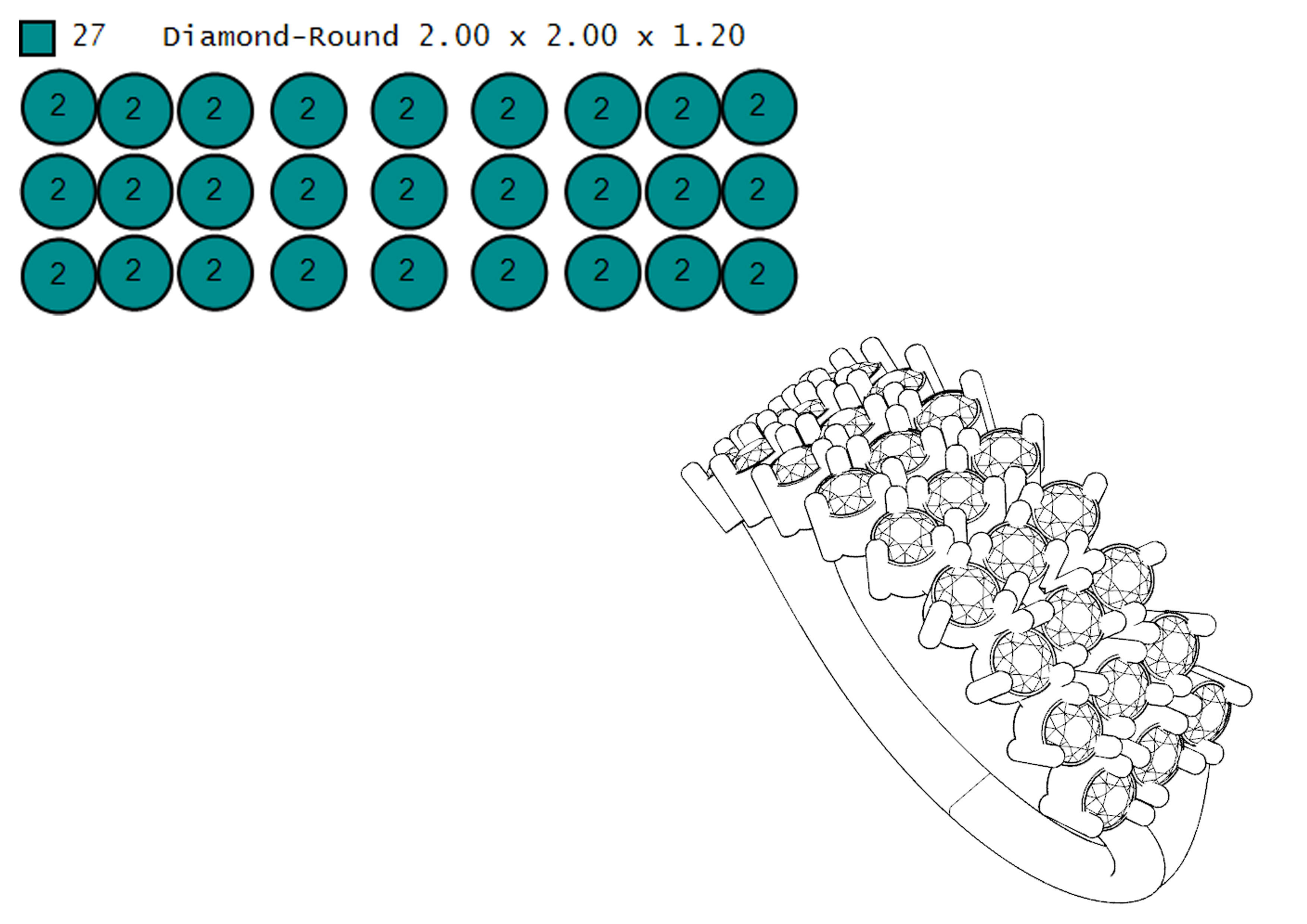 Diamond ring 3D print model_9