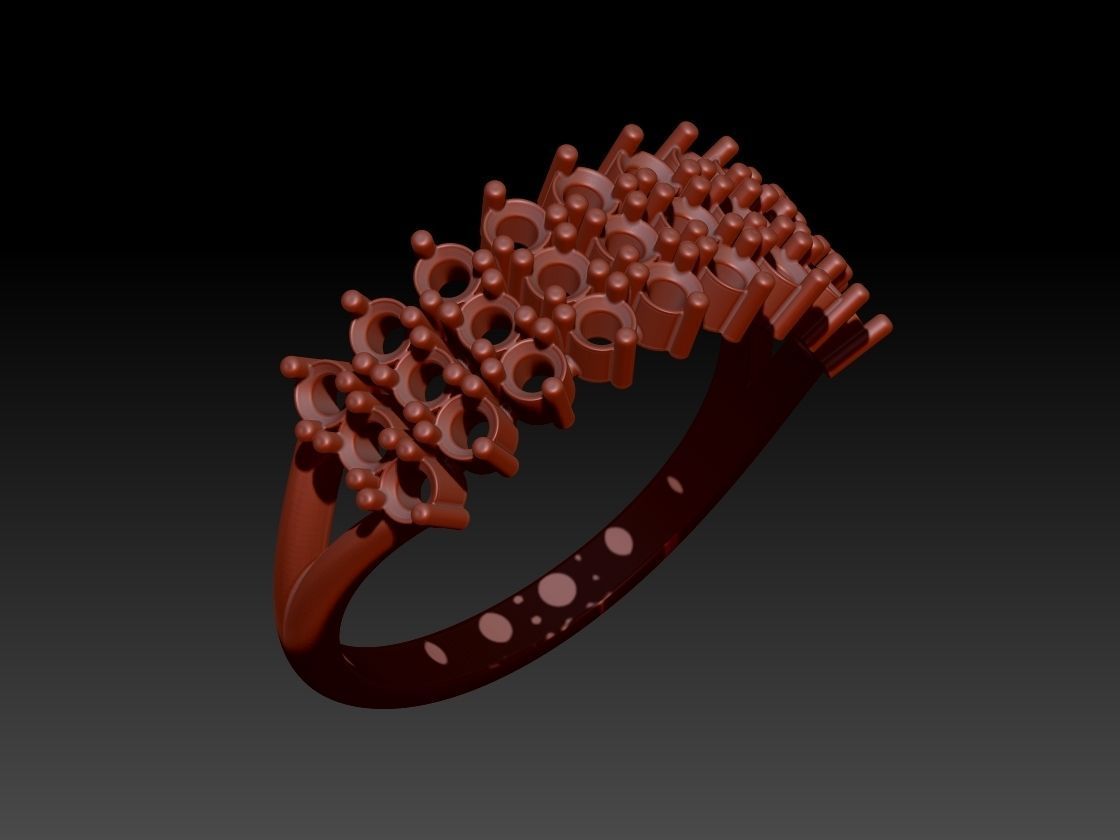 Diamond ring 3D print model_1