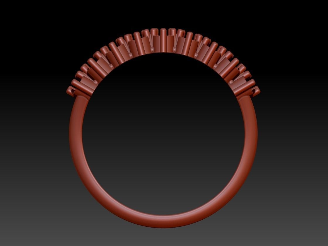 Diamond ring 3D print model_4