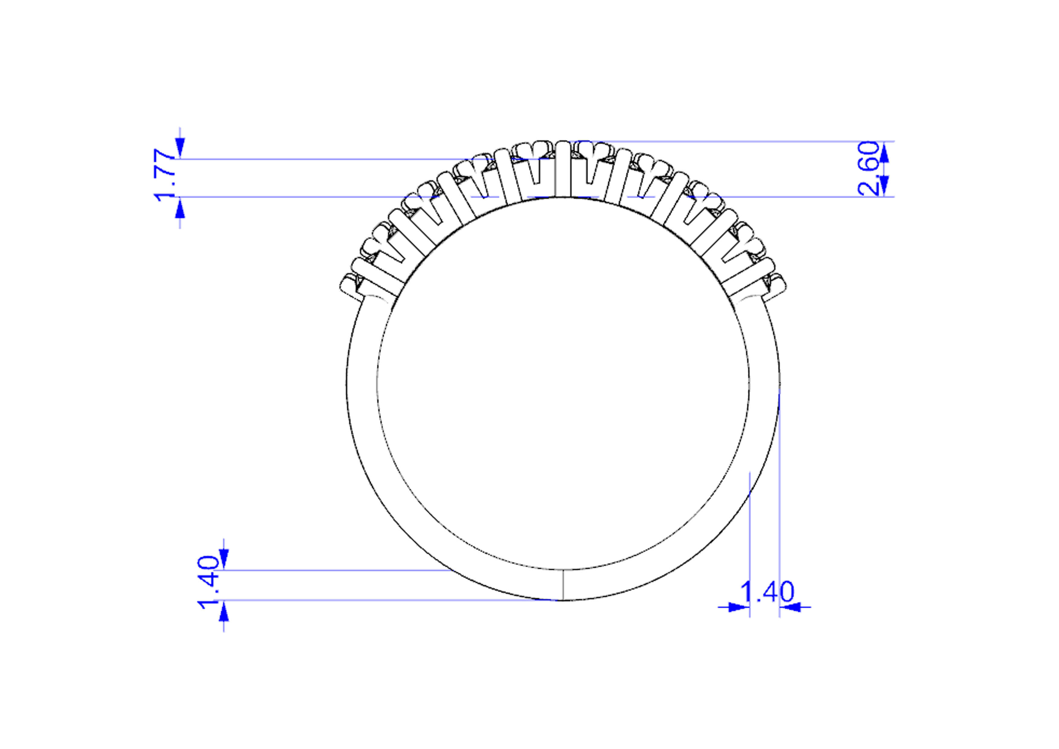 Diamond ring 3D print model_7