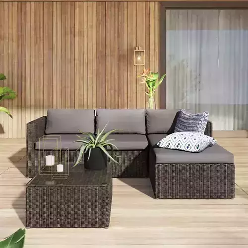 Baskin Wicker Rattan Seating Group 