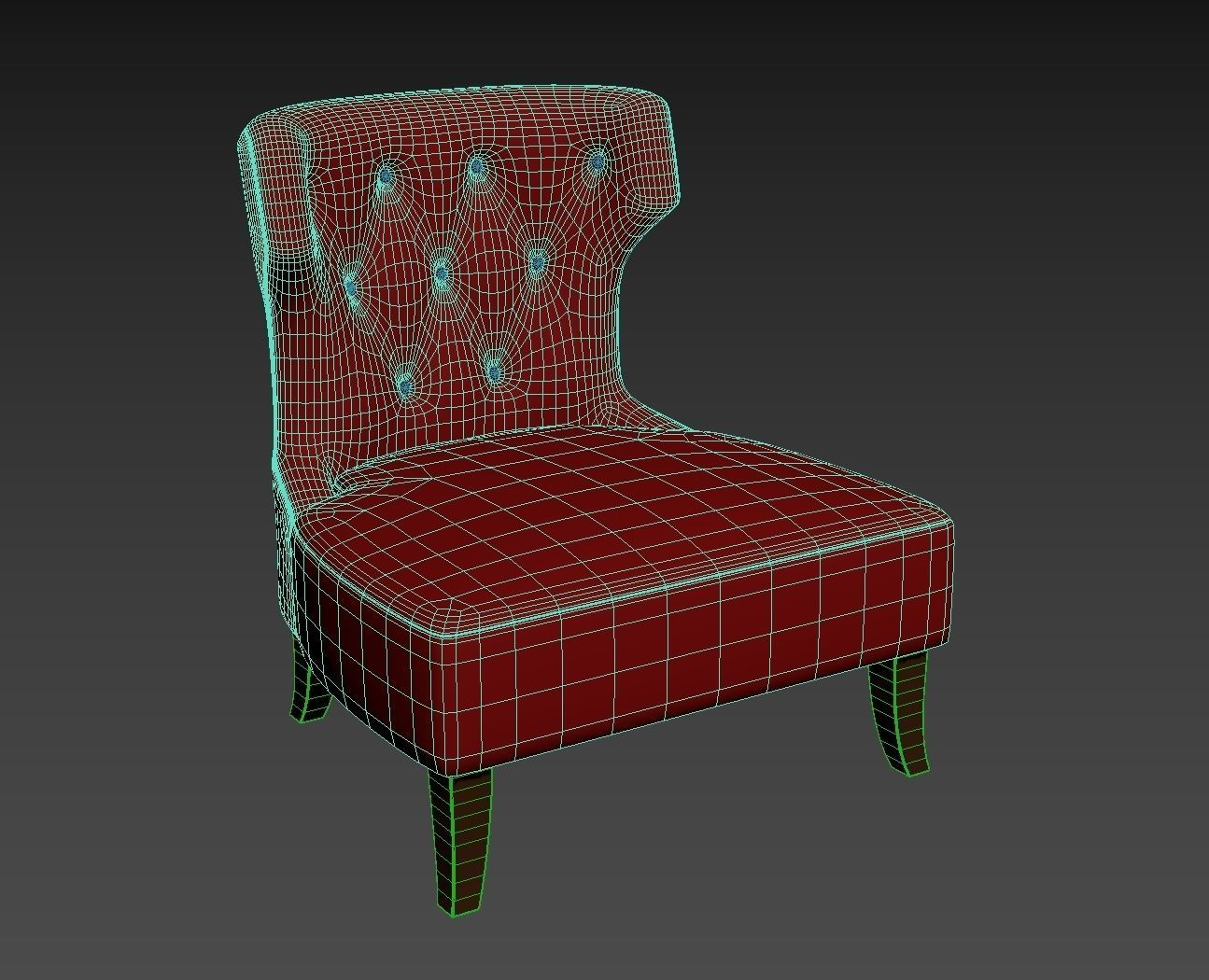 armchair chuk 3d model 3D model_1