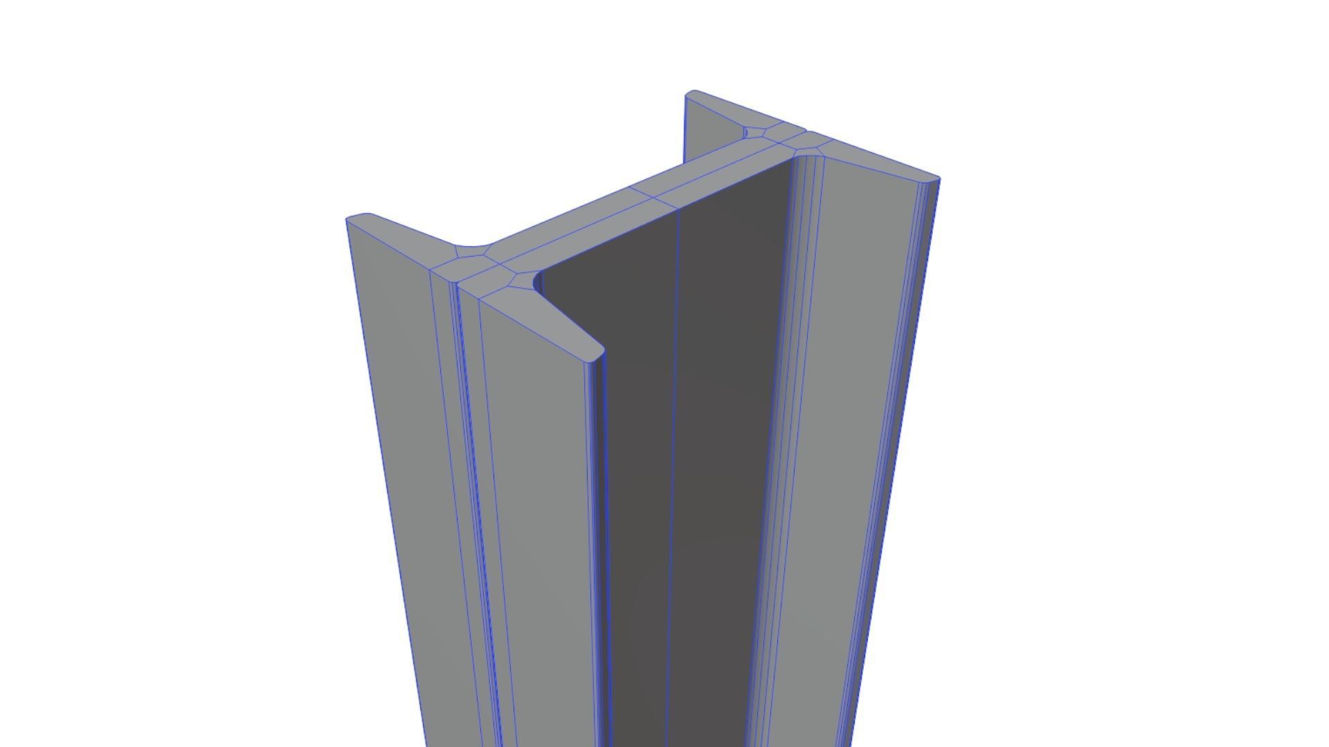 Standard Structural Steel Columns and Beams Low-poly 3D model_14
