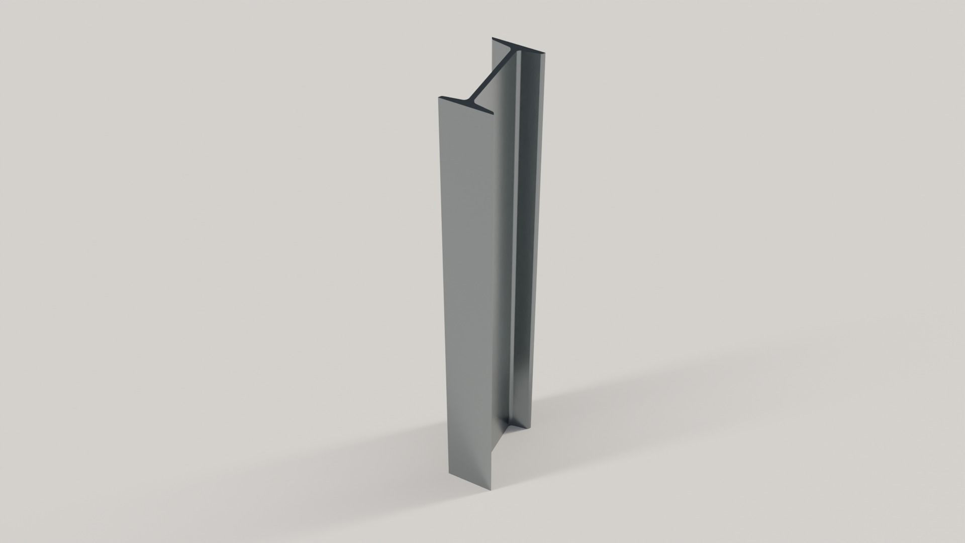 Standard Structural Steel Columns and Beams Low-poly 3D model_4