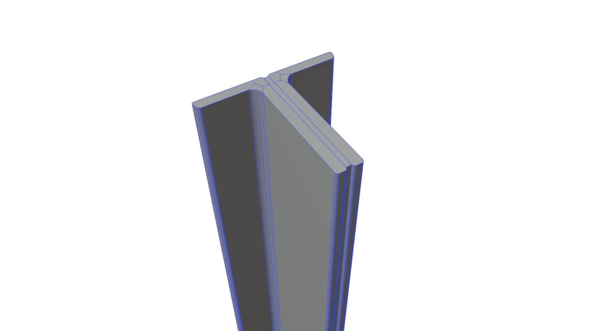 Standard Structural Steel Columns and Beams Low-poly 3D model_16