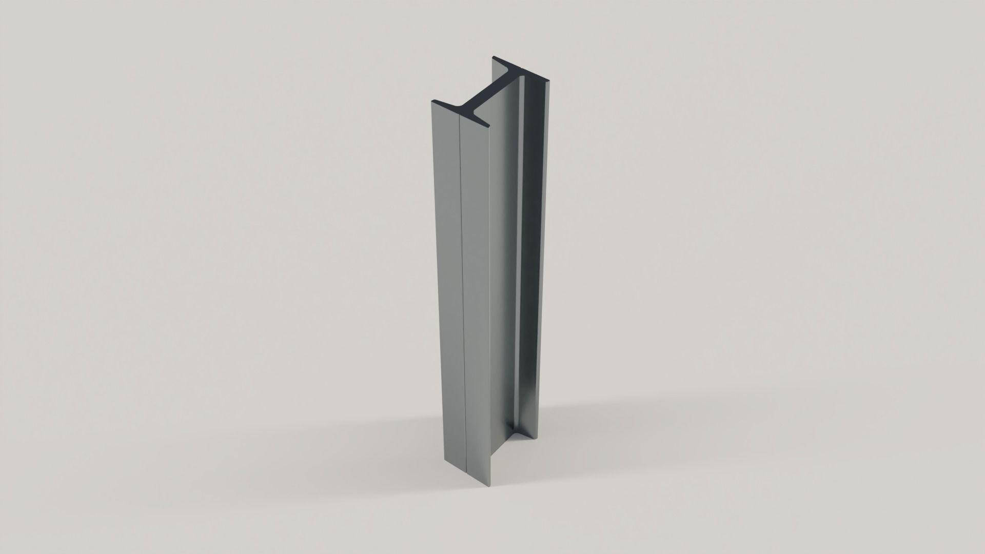 Standard Structural Steel Columns and Beams Low-poly 3D model_1