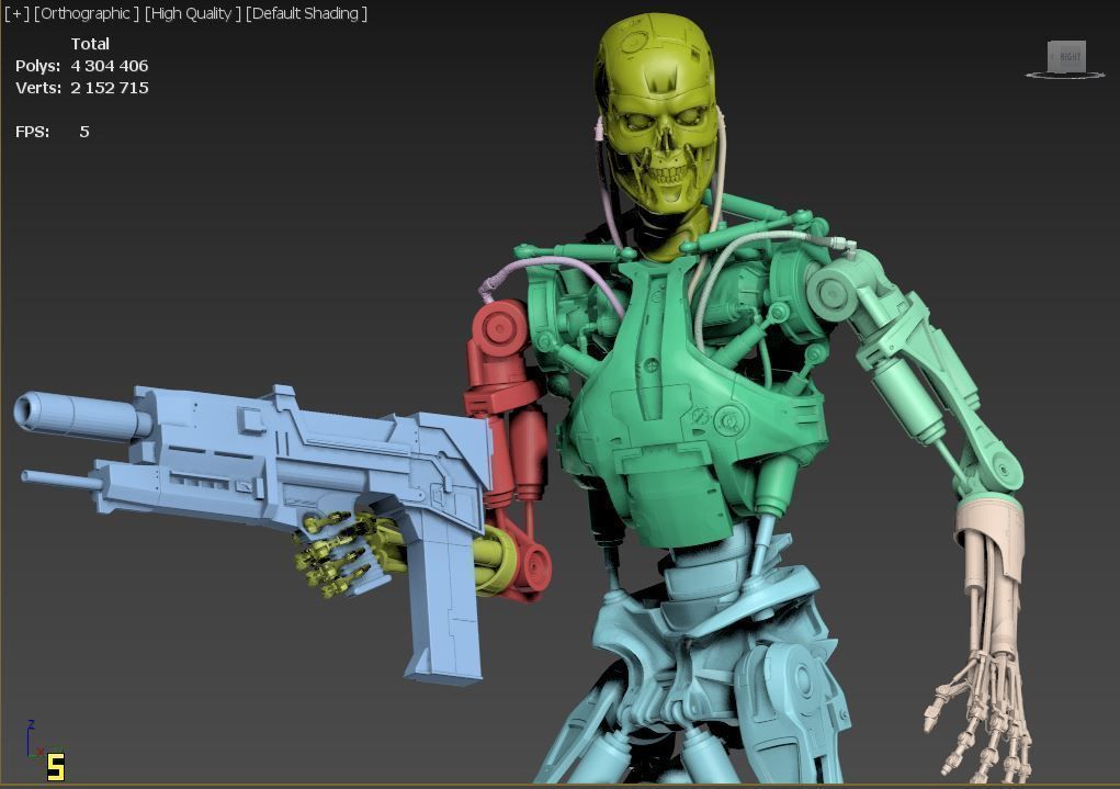 Terminator T-800 Endoskeleton Rekvizit 3D print model_39