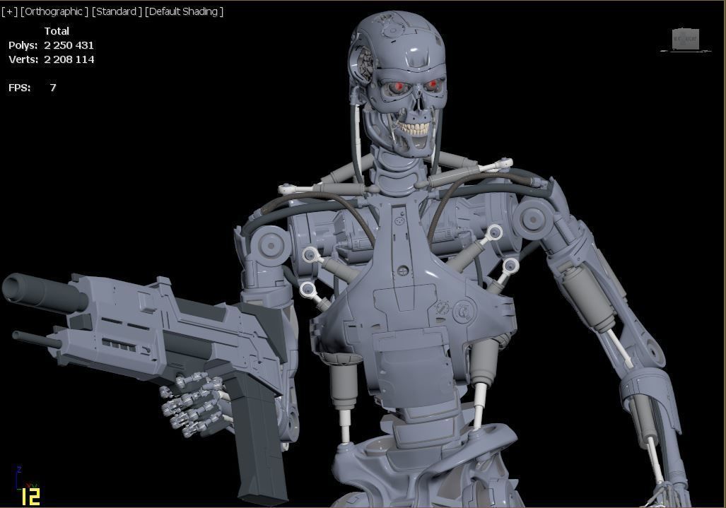 Terminator T-800 Endoskeleton Rekvizit 3D print model_26