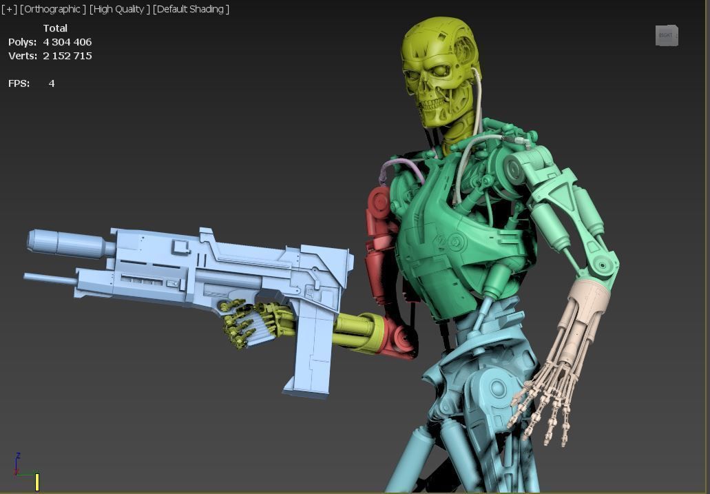 Terminator T-800 Endoskeleton Rekvizit 3D print model_38