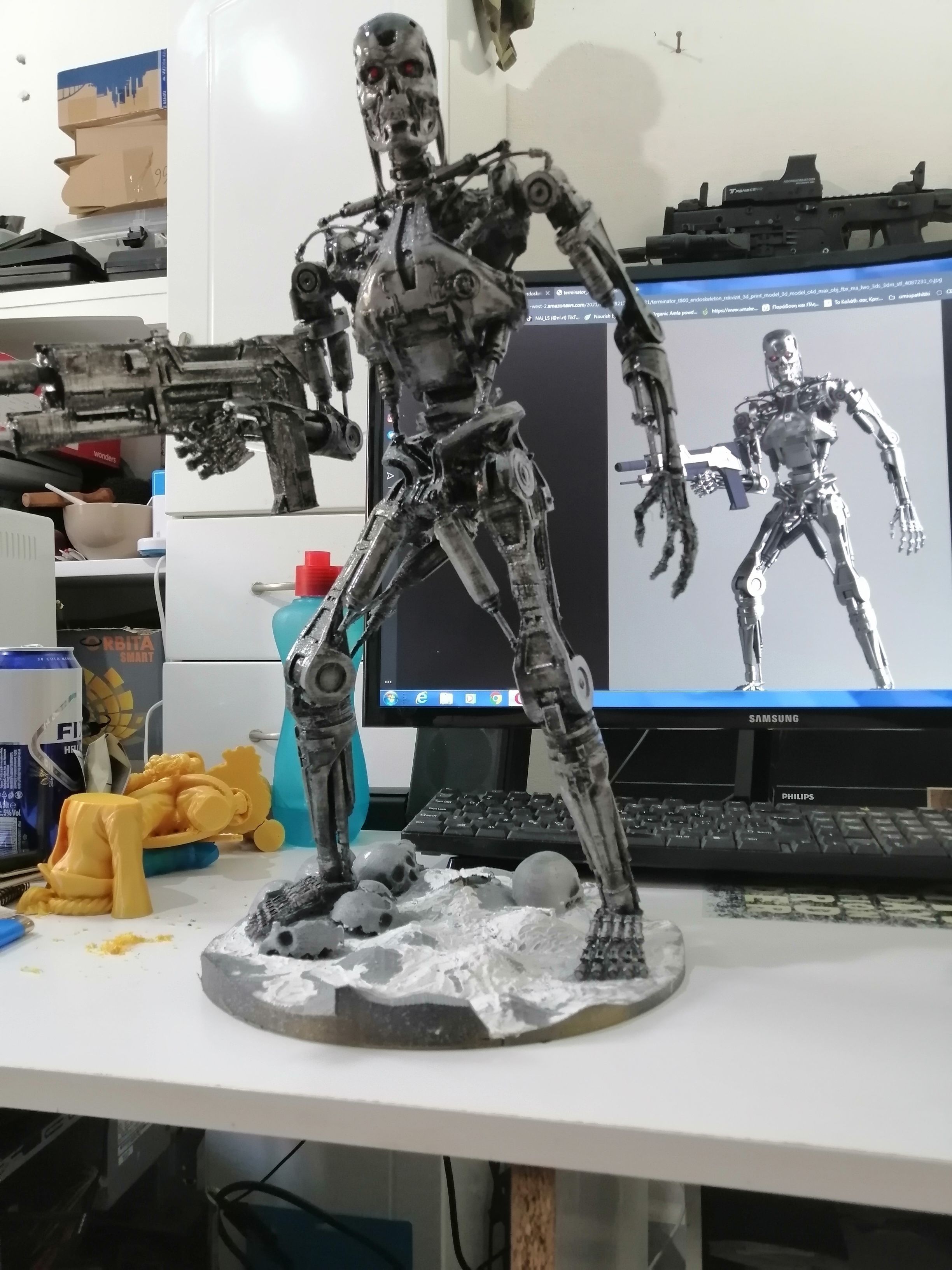 Terminator T-800 Endoskeleton Rekvizit 3D print model_17