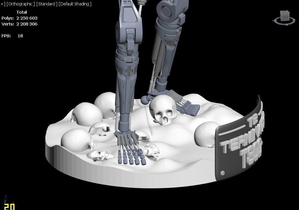 Terminator T-800 Endoskeleton Rekvizit 3D print model_30