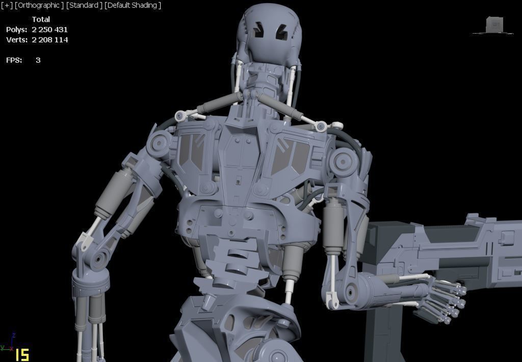 Terminator T-800 Endoskeleton Rekvizit 3D print model_27