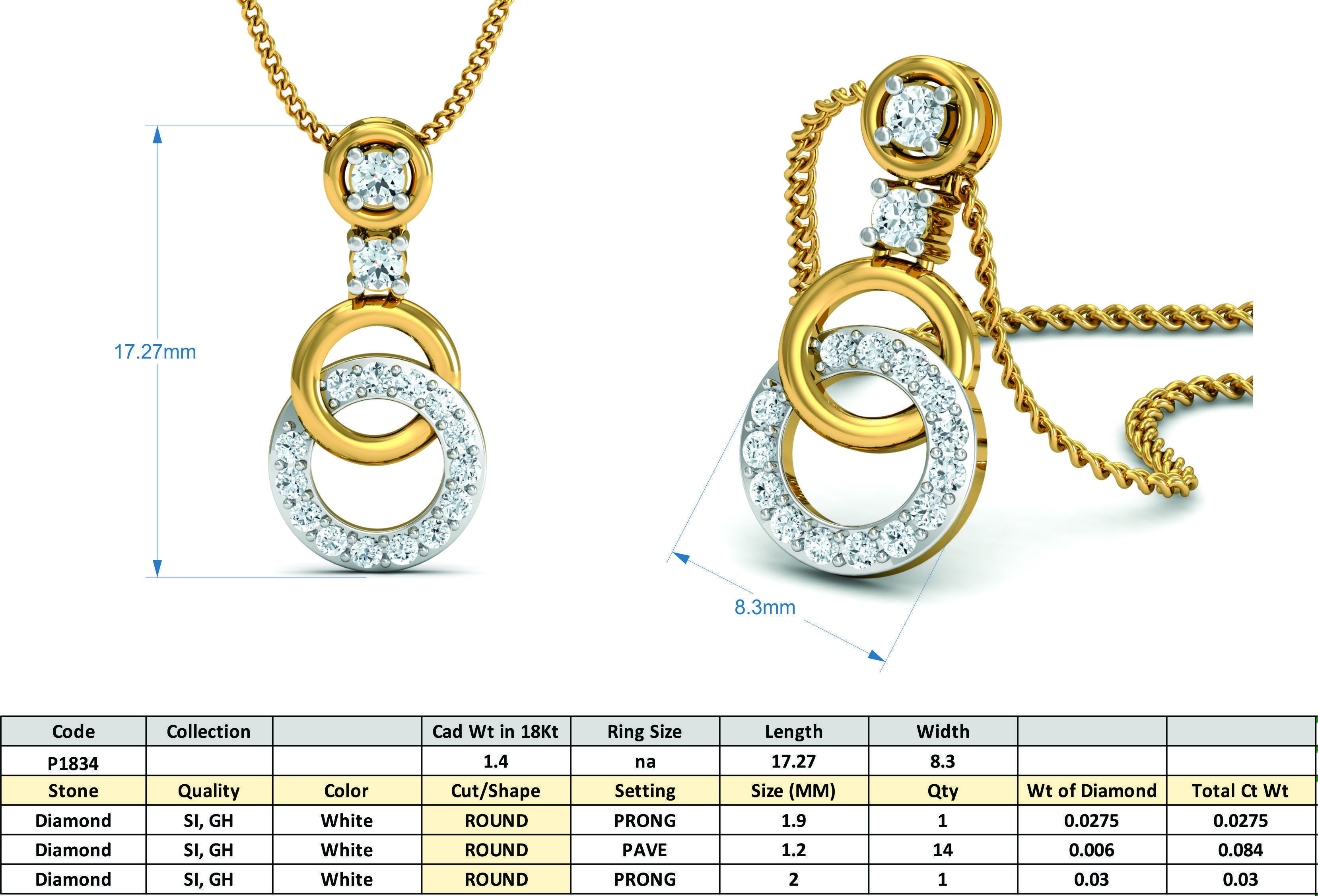 Women Ring Pendant Earring 3dm STL Render Detail 3D print model_4
