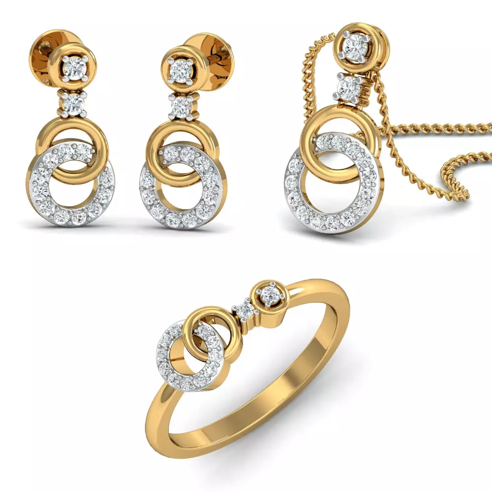 Women Ring Pendant Earring 3dm STL Render Detail 3D print model_0