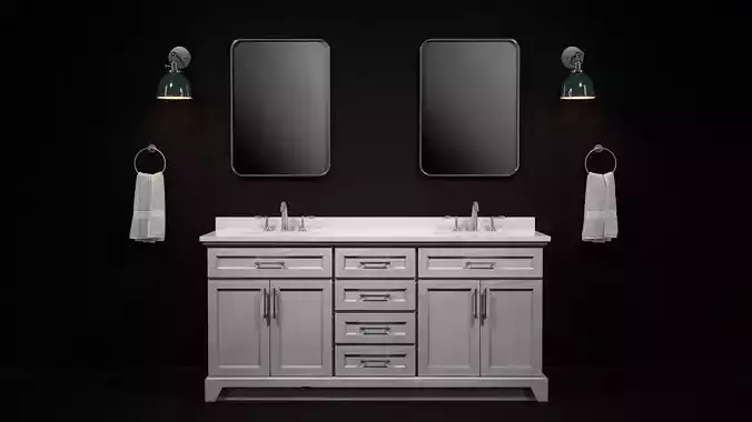OVE Felix Vintage Grey 72 Brushed nickel 3D model