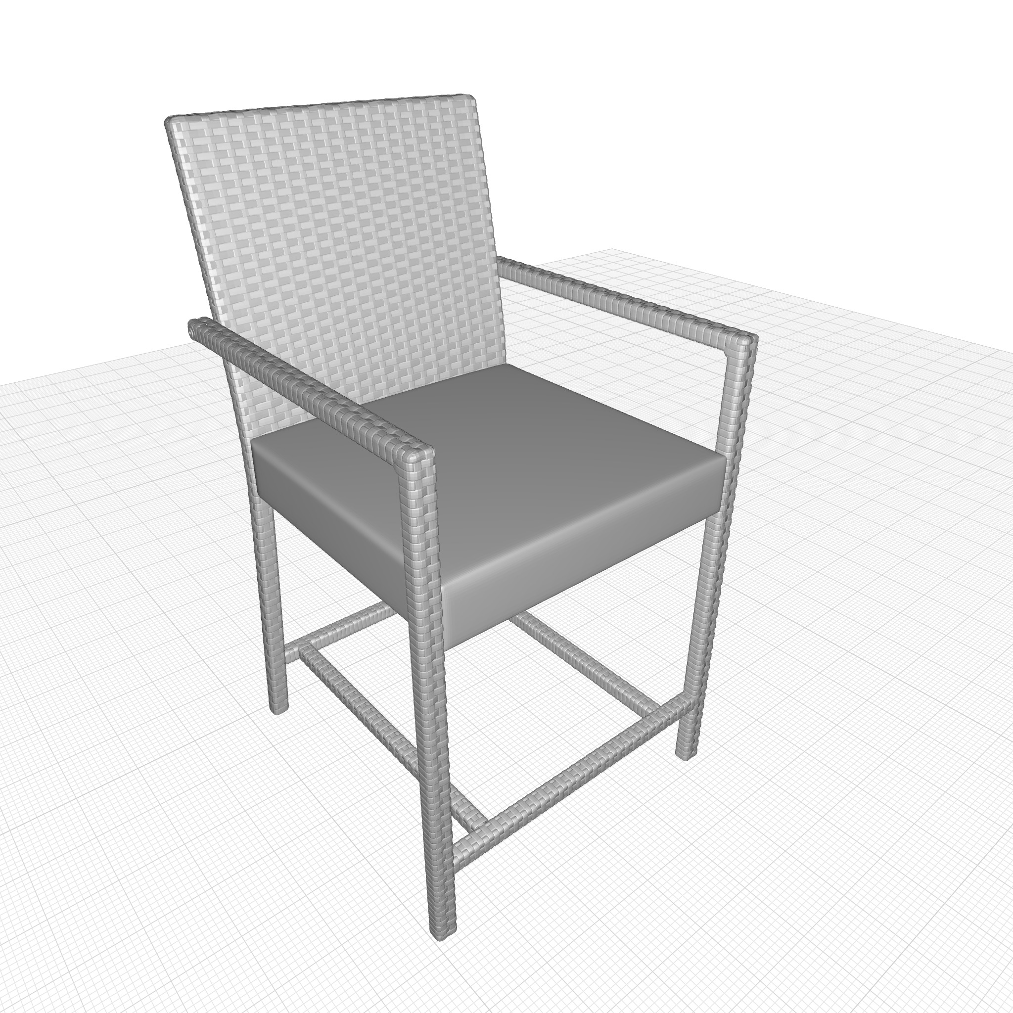 Adelita Patio Bar Stool 3D model_3