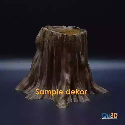 Beautiful decorative tree trunk-3D print model highpoly 3D print model