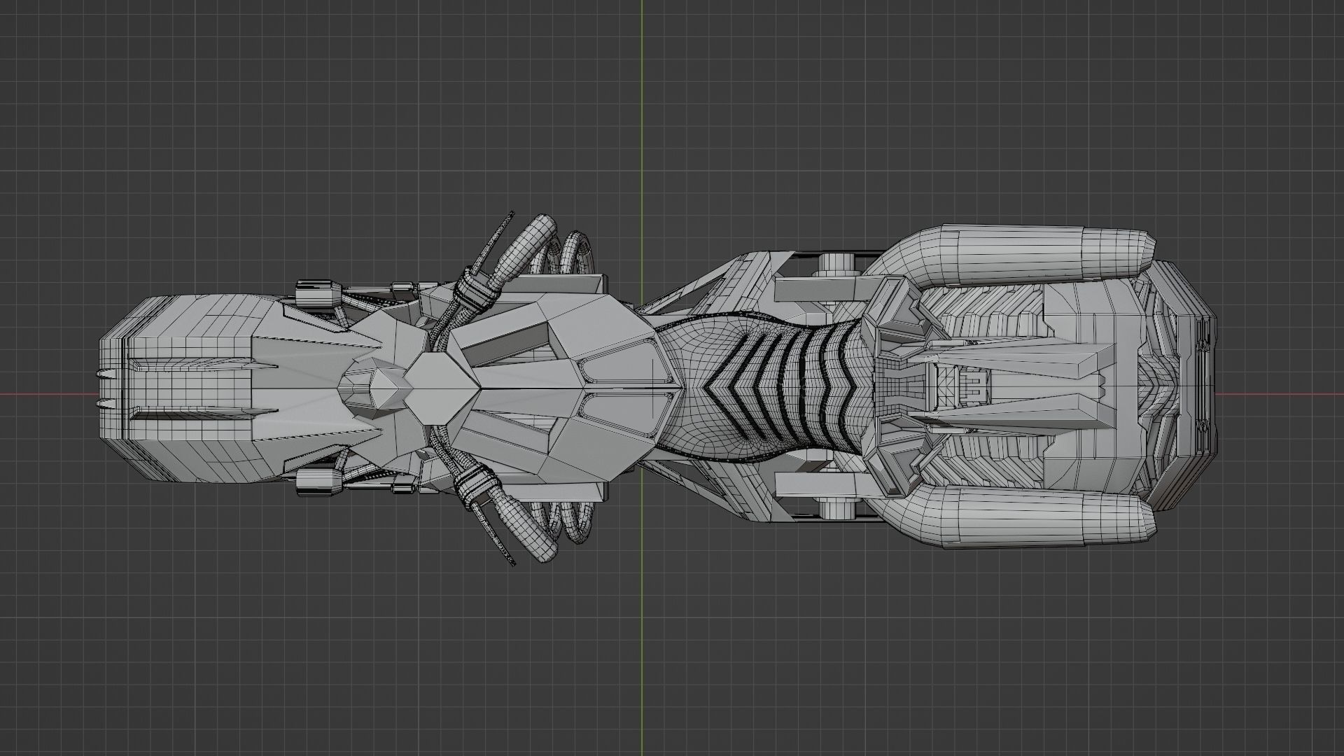 Game Bike modal Low-poly 3D model_12