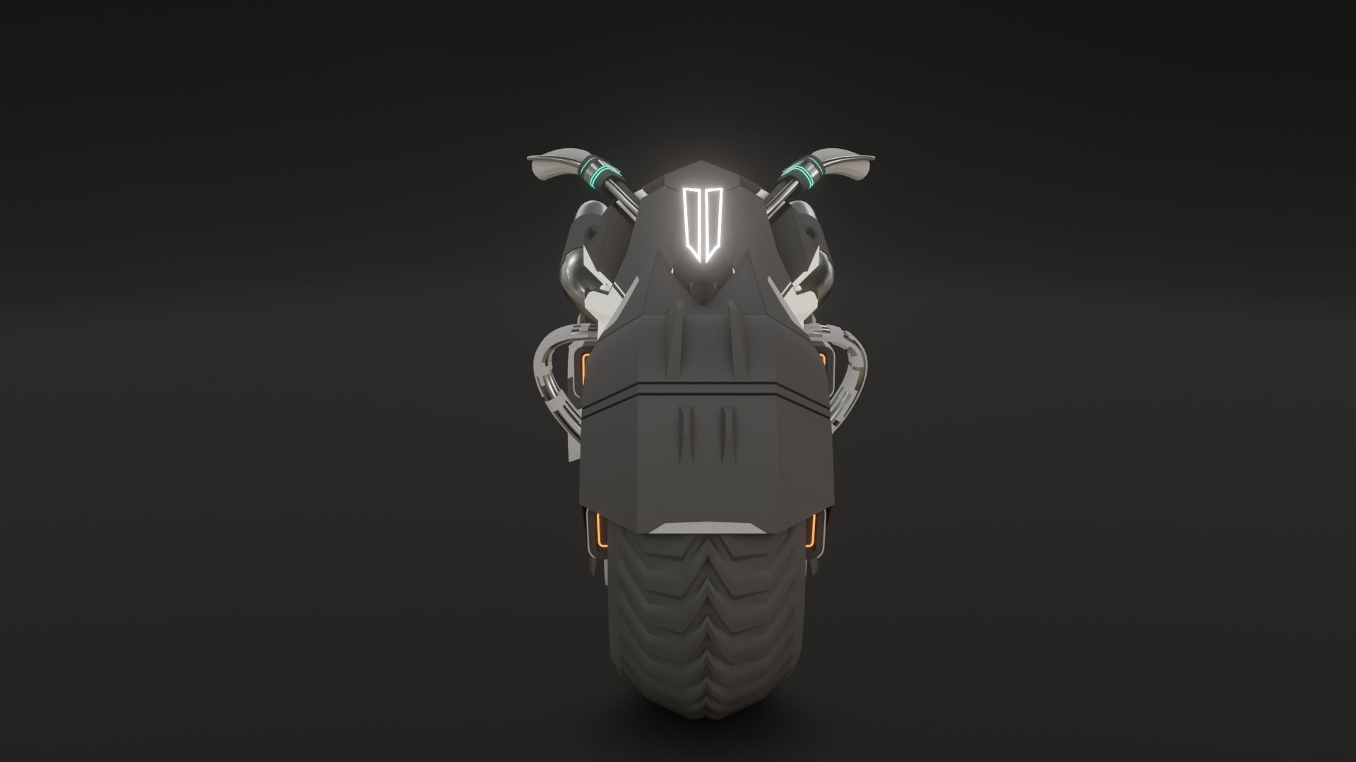 Game Bike modal Low-poly 3D model_3