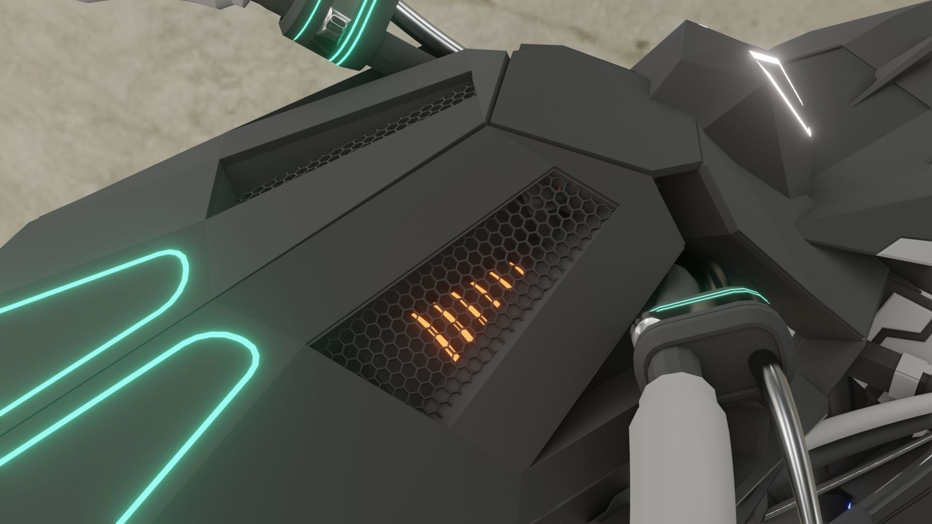 Game Bike modal Low-poly 3D model_8