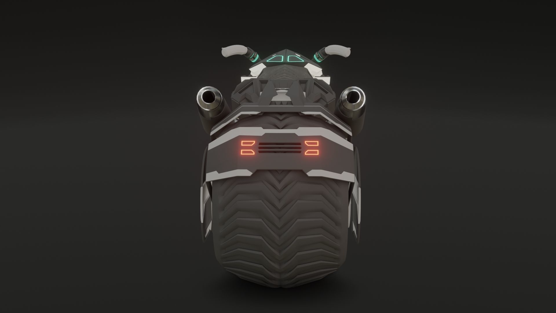 Game Bike modal Low-poly 3D model_4