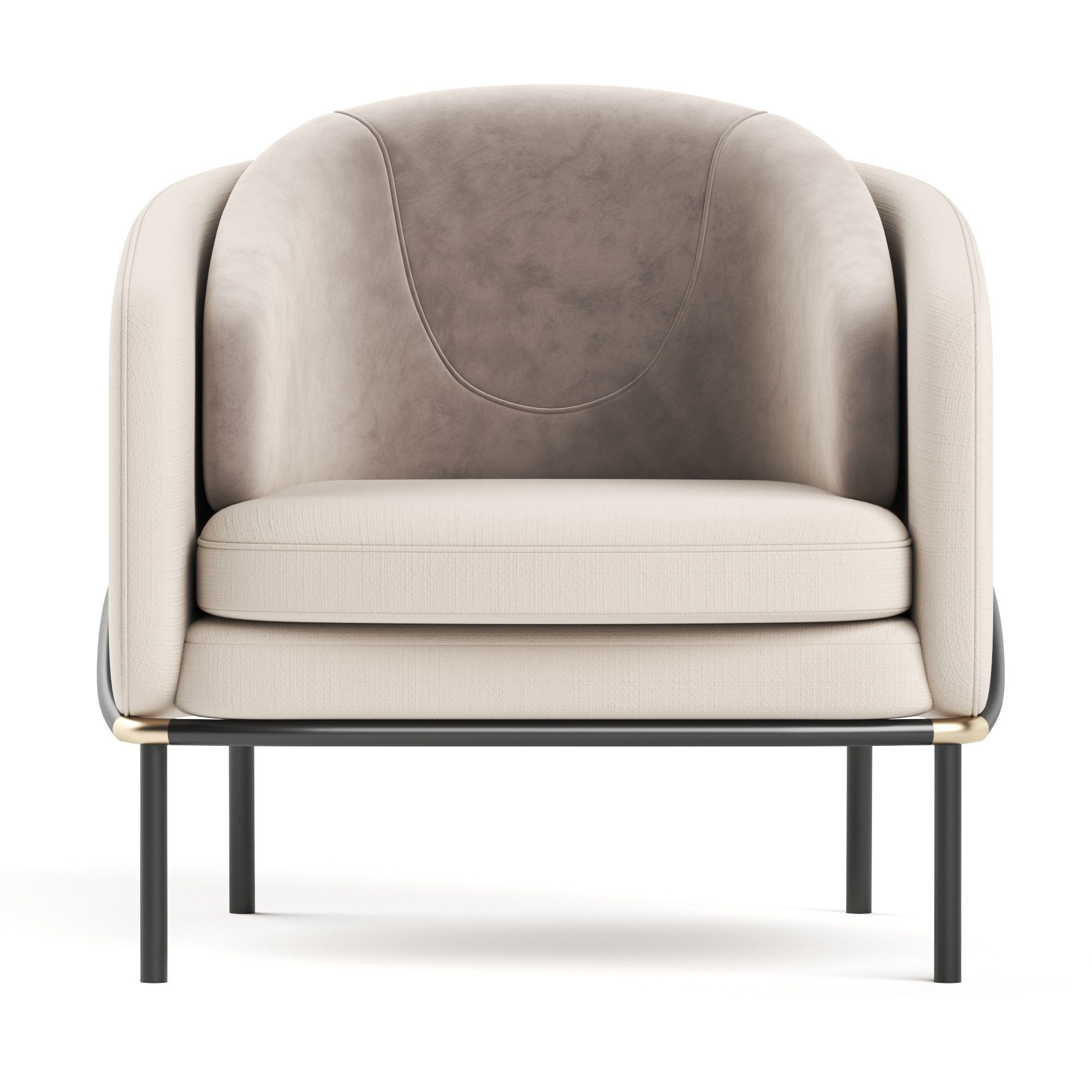 Minotti Fil Noir Armchair 3D model_1