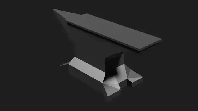 Lowpoly Anvil Low-poly 3D model