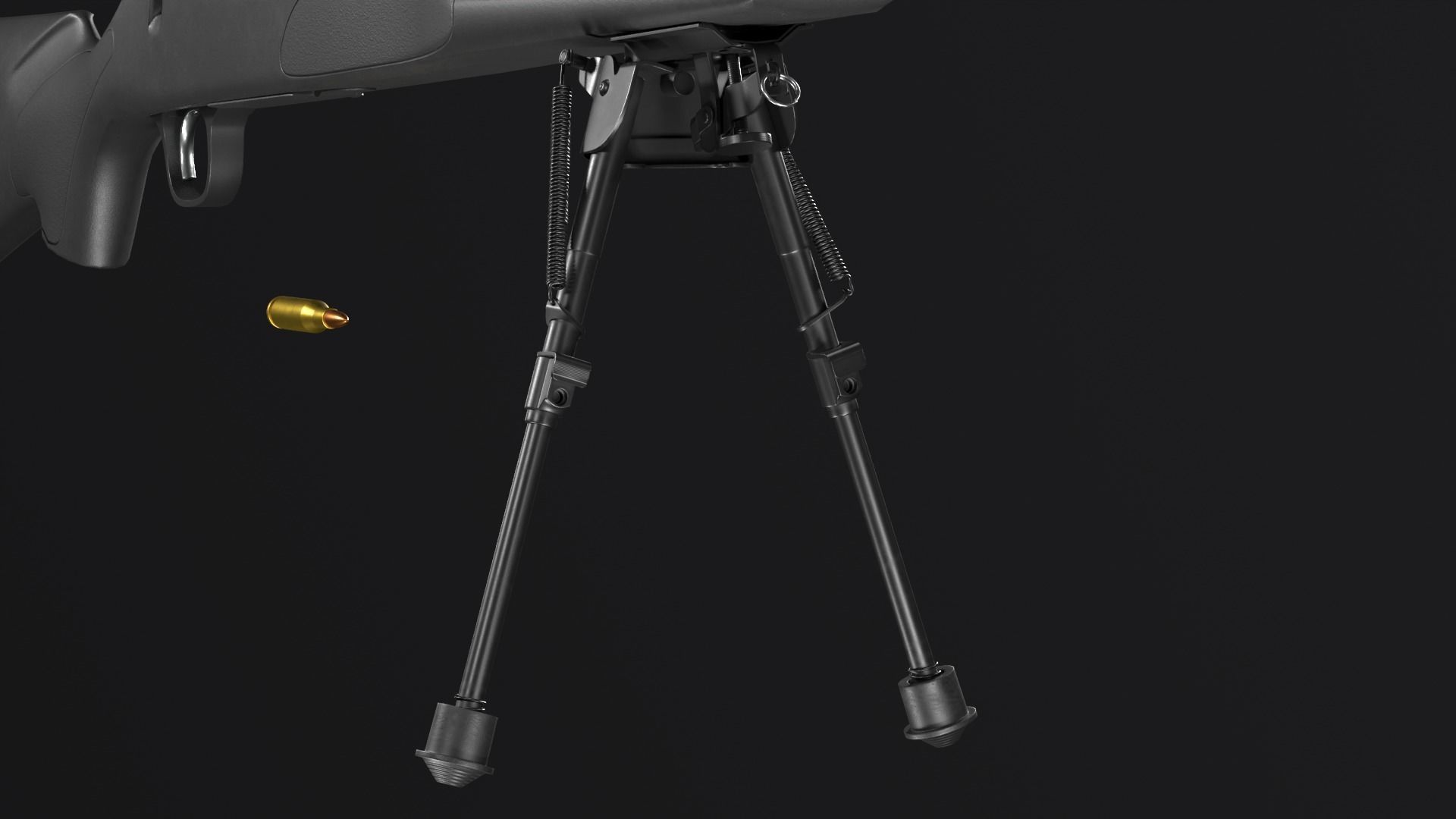 Remington 700 SPS VARMINT 223 Rem Low-poly 3D model_35