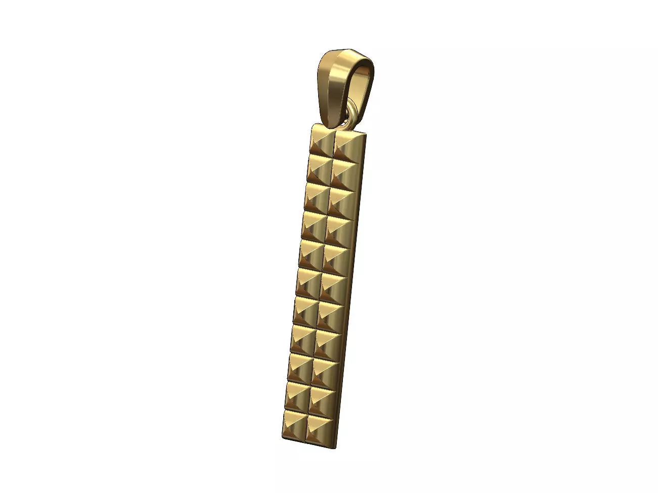 Flat studs strip pendant with bail 3D print model