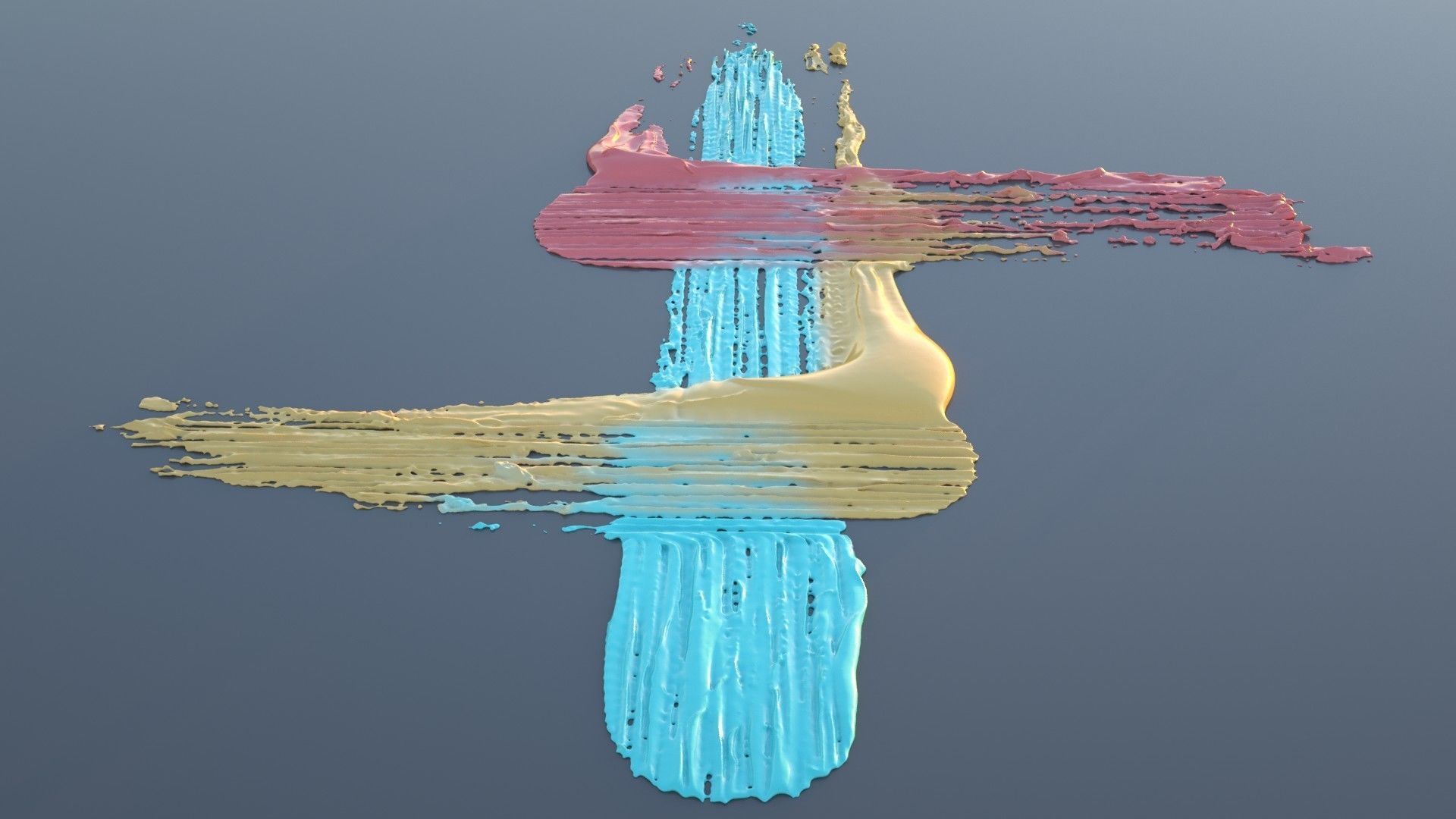 Paint Smear 4 3D model_1