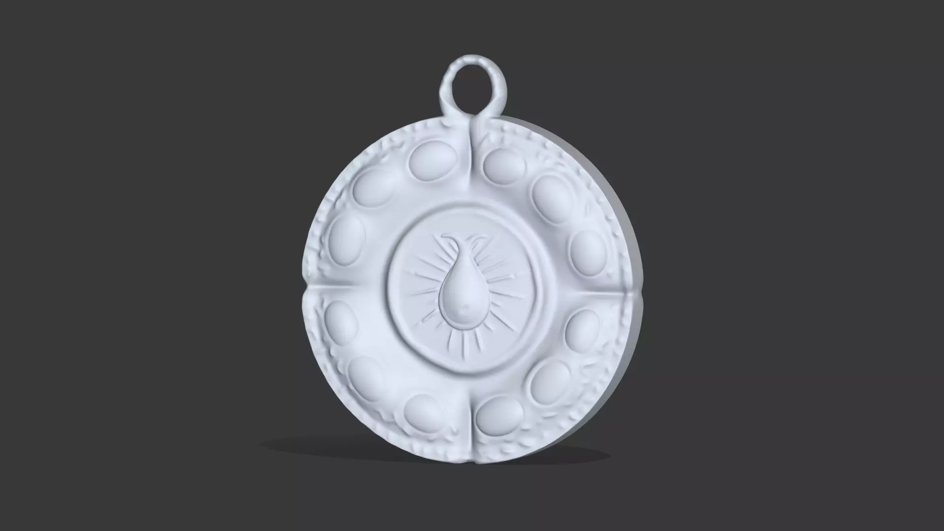 Cerulean Amber Medallion talisman Elden Ring Free 3D print model