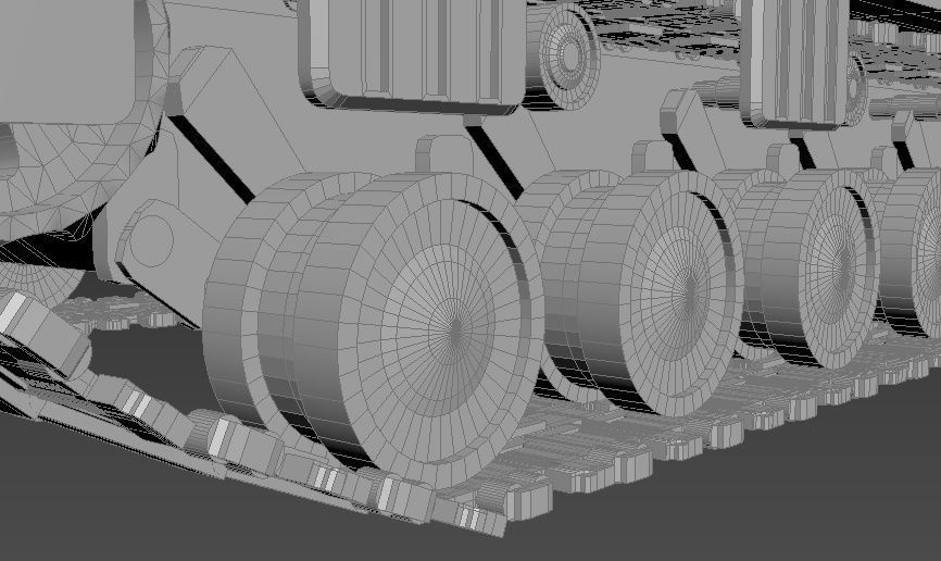 T-64 A tank Low-poly 3D model_6
