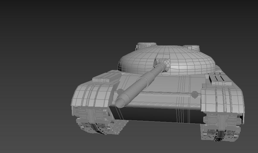 T-64 A tank Low-poly 3D model_13