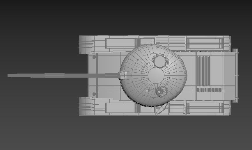 T-64 A tank Low-poly 3D model_14