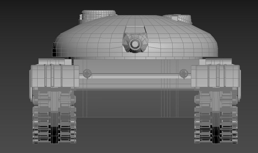 T-64 A tank Low-poly 3D model_16