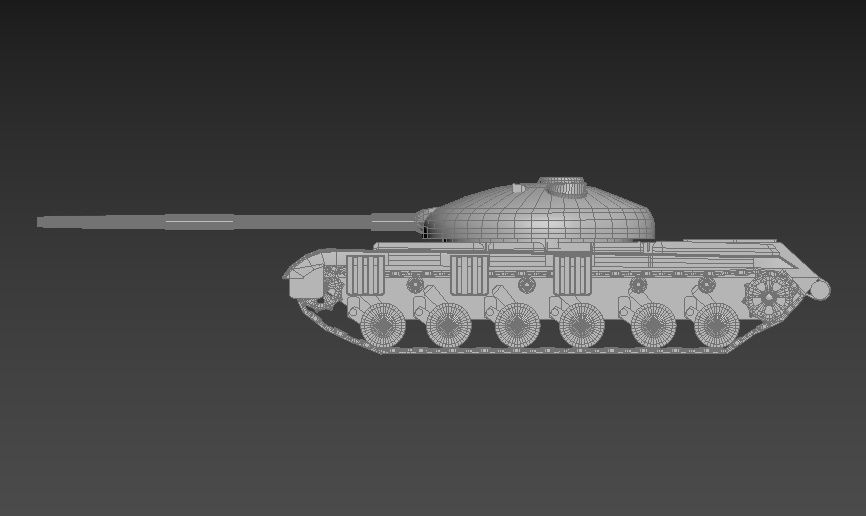 T-64 A tank Low-poly 3D model_15