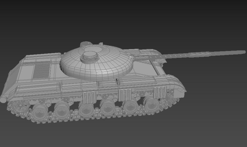 T-64 A tank Low-poly 3D model_2