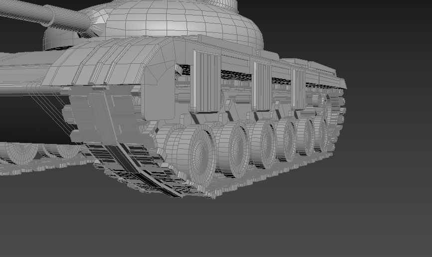 T-64 A tank Low-poly 3D model_5