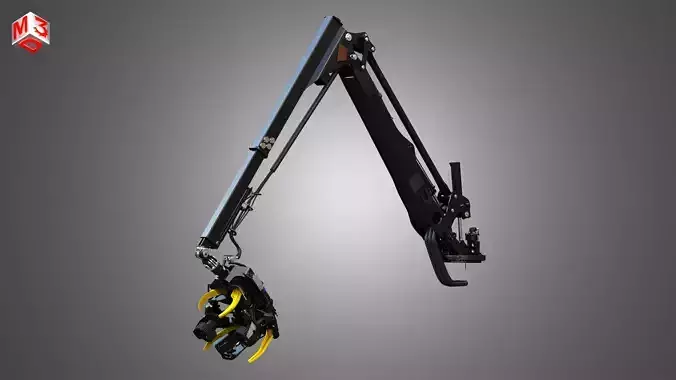 H21D Forestry Harvester Head with Arm 3D model