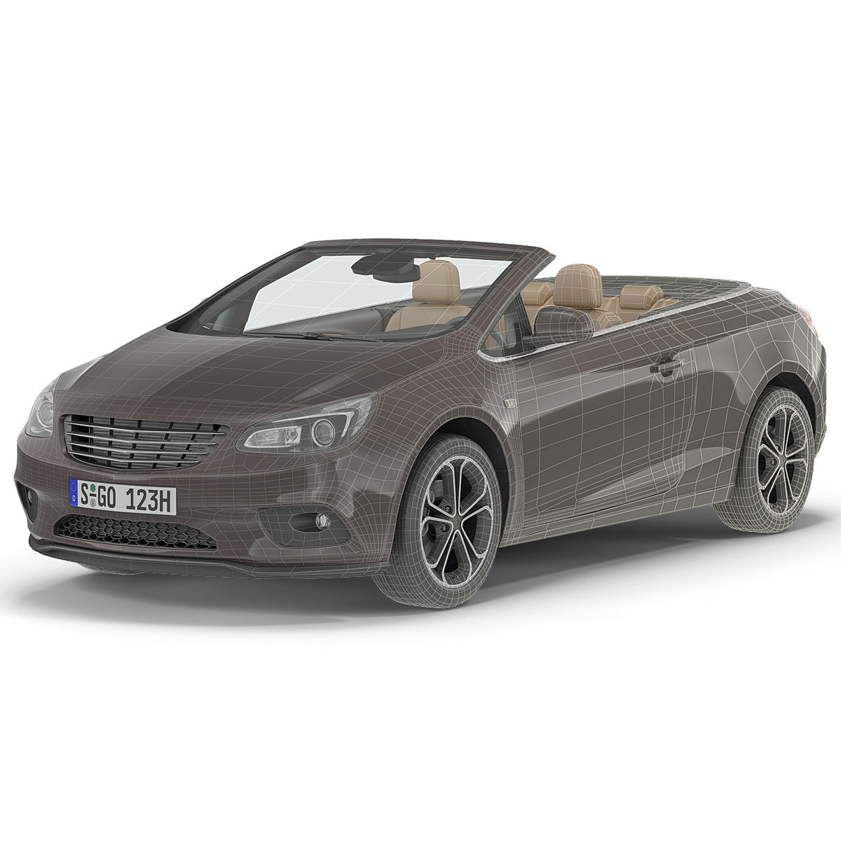 Generic Cabriolet 3D model_6