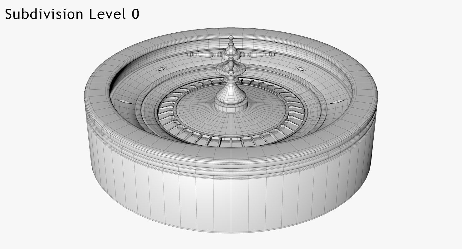 Roulette Wheel 3D model_7