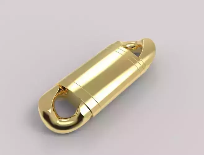 Lock 5 gold plated key ring