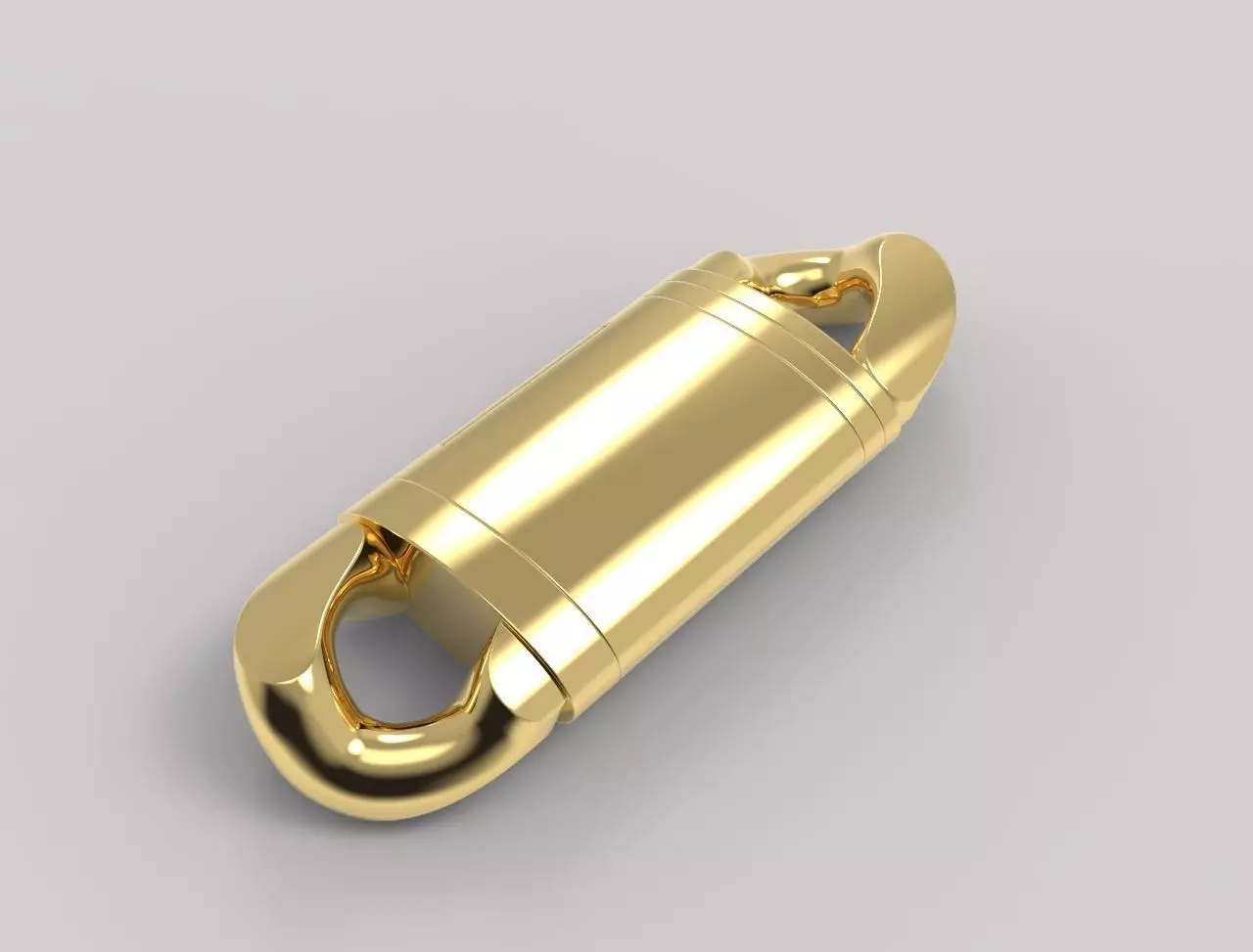 Lock 5 gold plated key ring 3D print model_0
