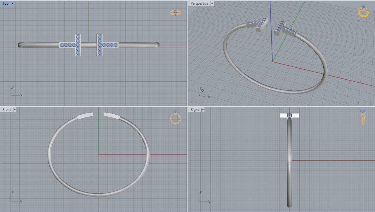 Tiffany T Bracelet 3D print model_5