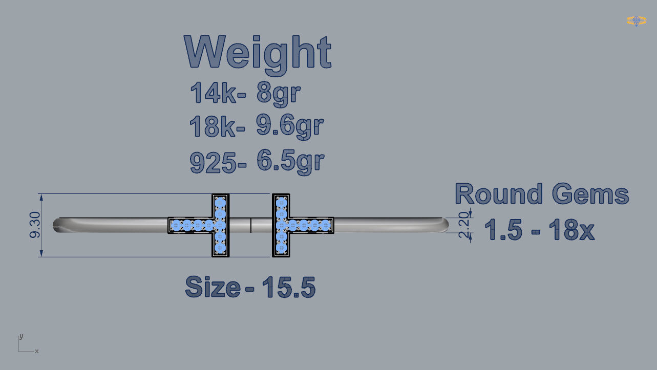 Tiffany T Bracelet 3D print model_3