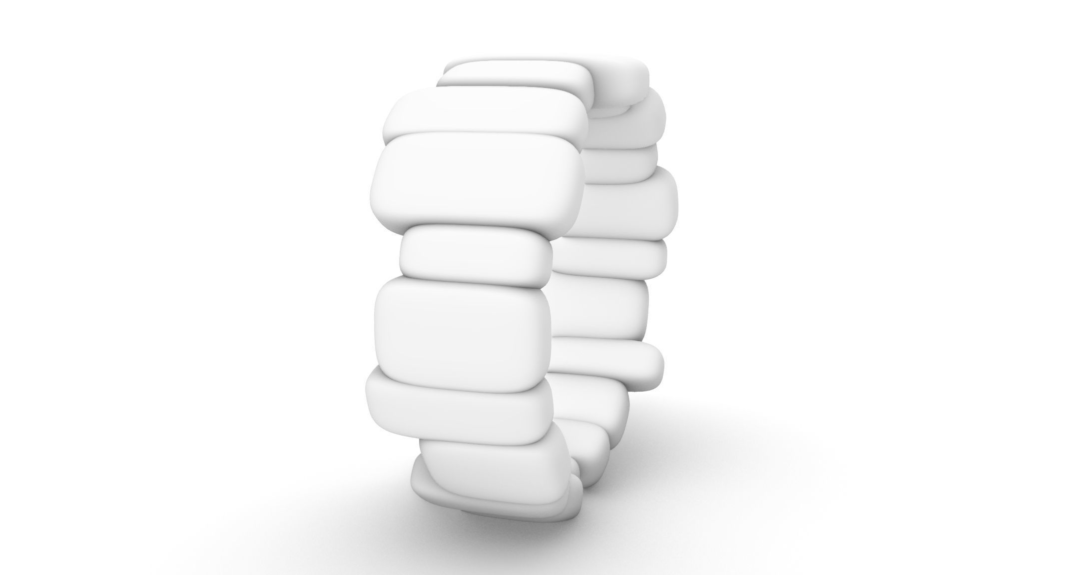 Brick Ring 3D print model_3
