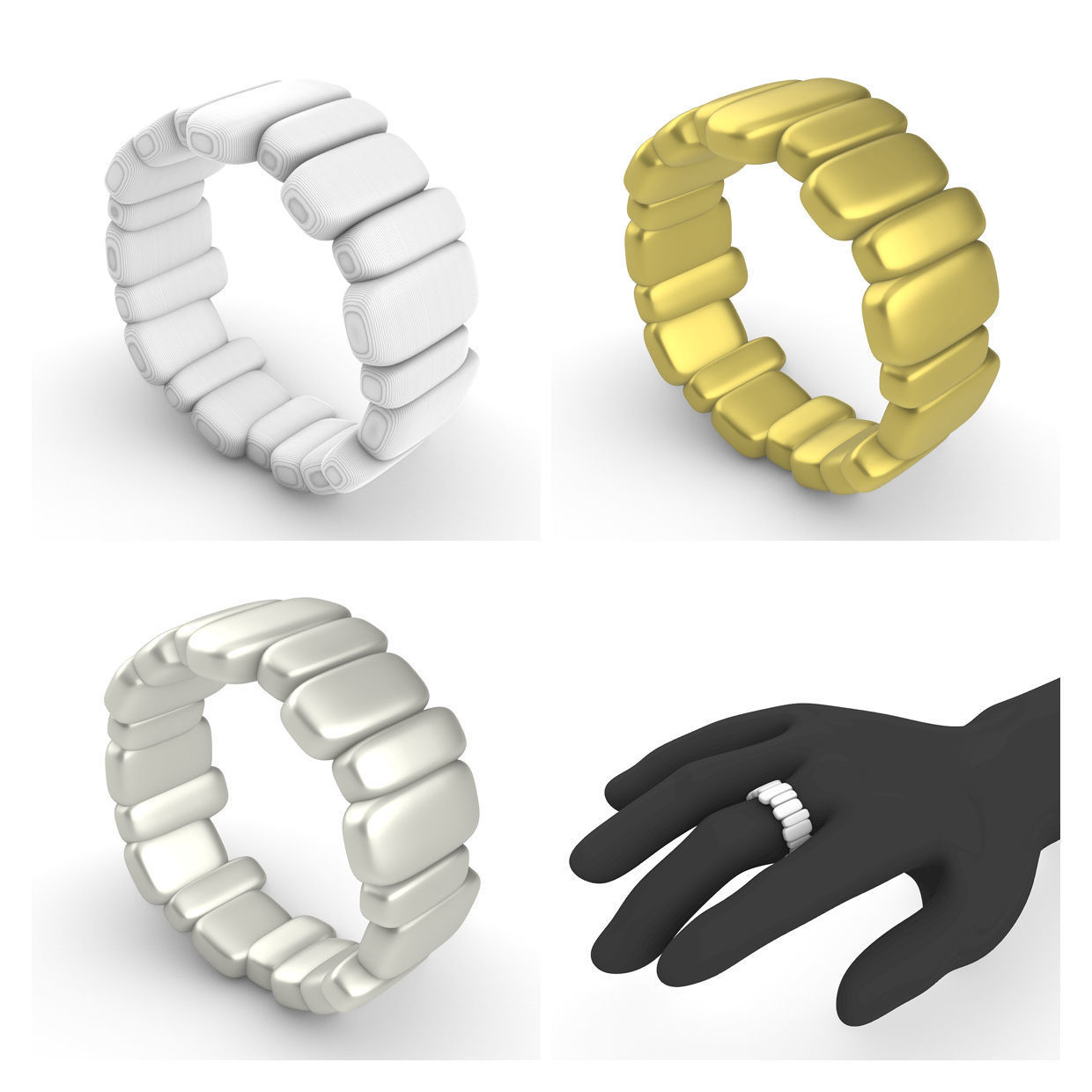 Brick Ring 3D print model_8